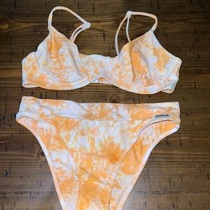 Blackbough Orange Creamsicle Tie-Dye Bikini
